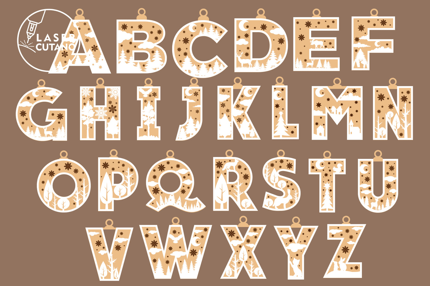 Alphabet Christmas Ornament