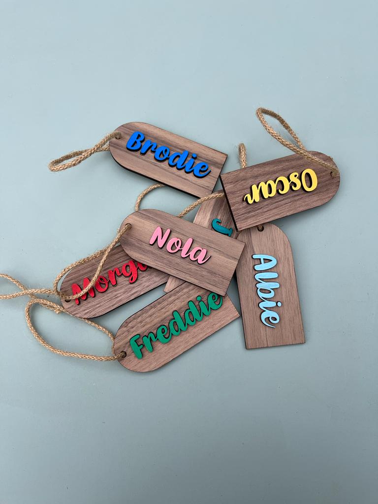 Wooden Name Tag