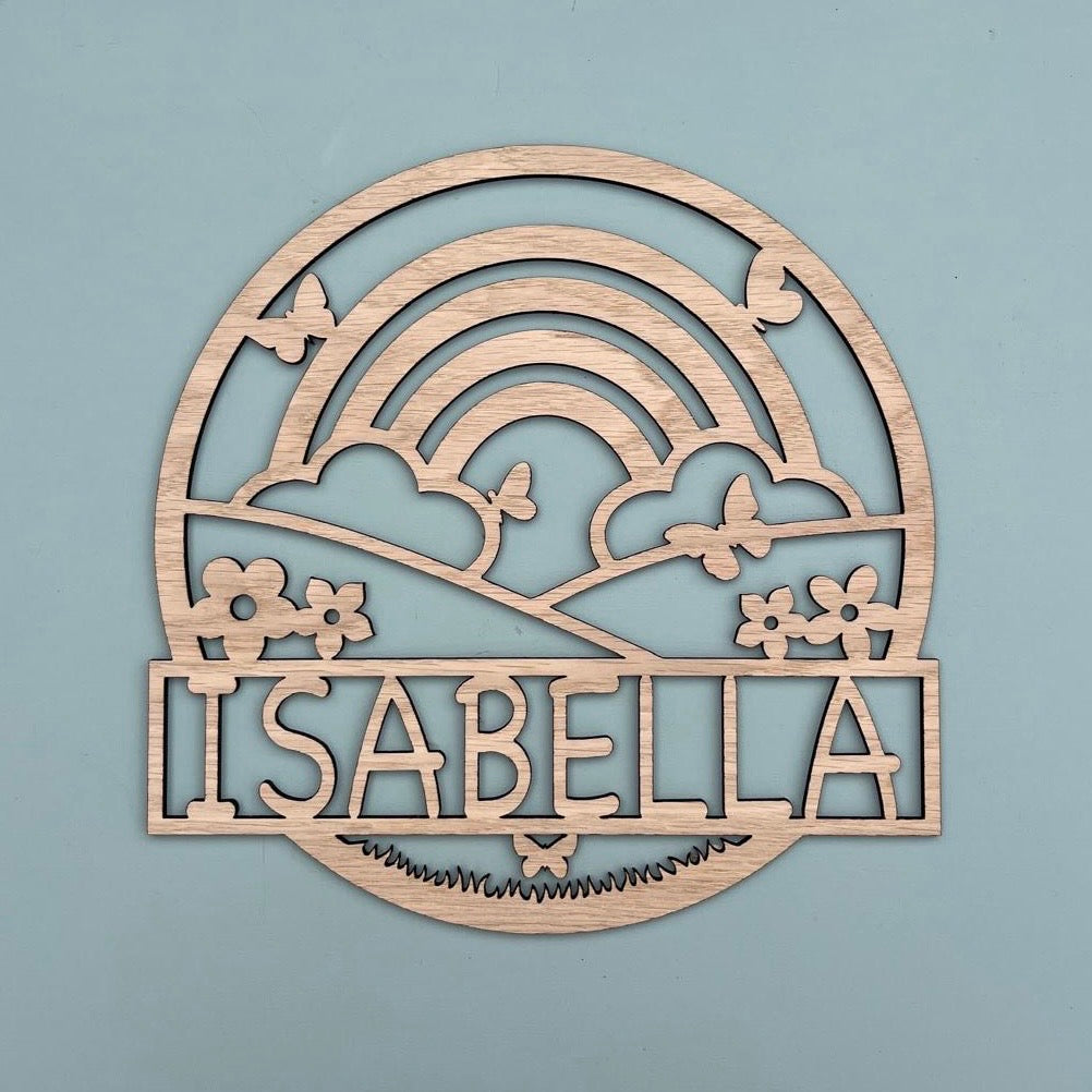 Wooden Name Sign
