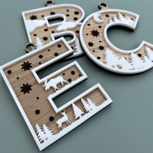 Alphabet Christmas Ornament