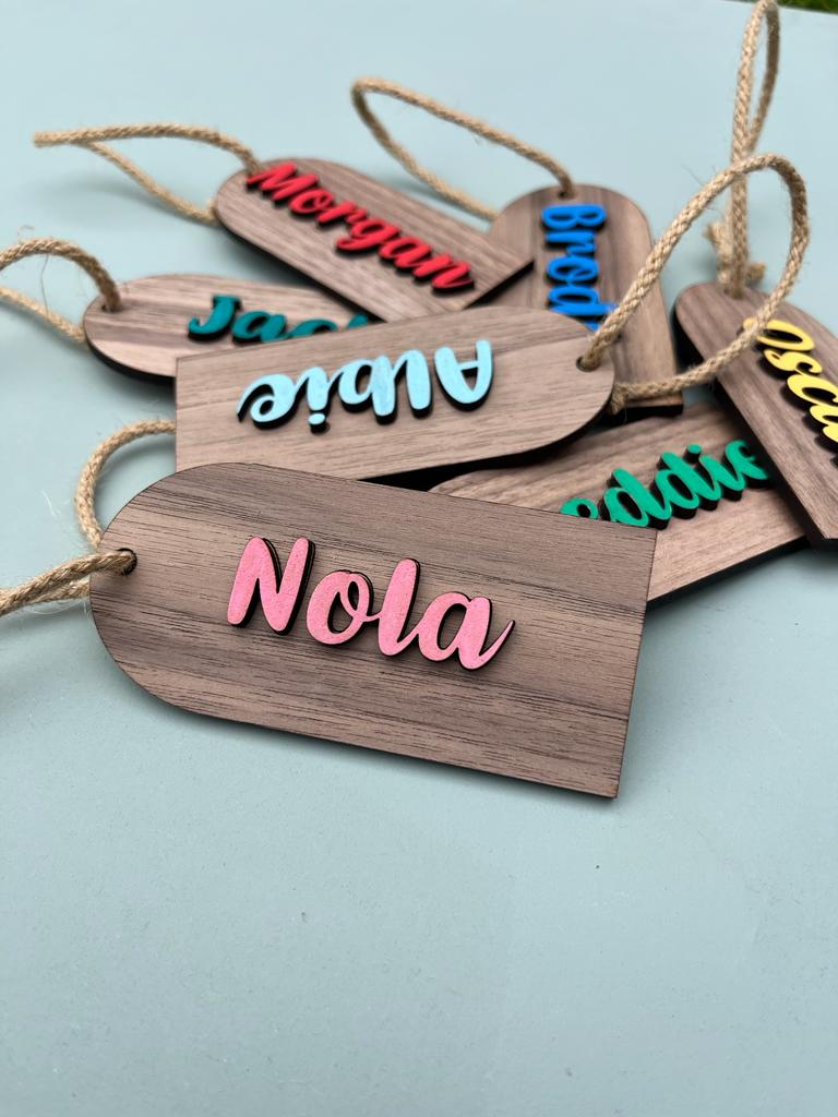 Wooden Name Tag