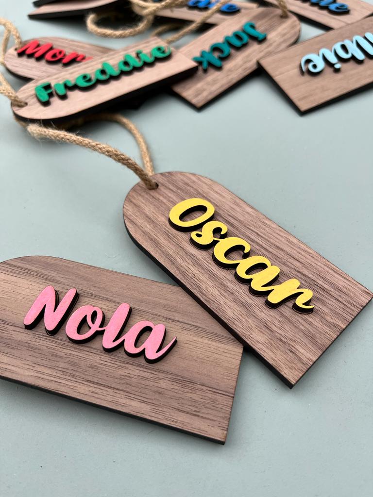 Wooden Name Tag